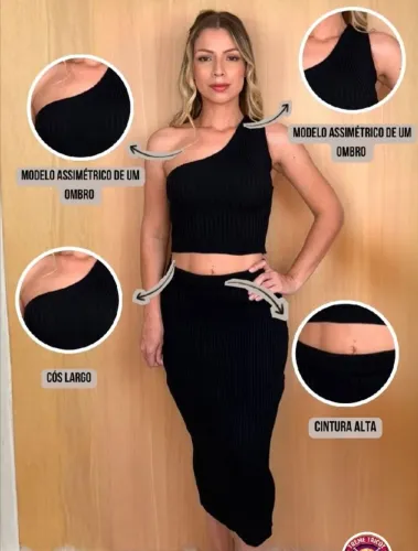 Conjunto tricô modal 38 ao 44 