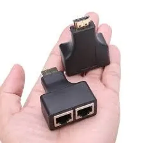 Extensor Hdmi Via Cabo De Rede Lan Rj45 Duplo Até 30 Metros