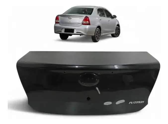 Tampa Traseira Toyota Etios Sedan 2013 A 2022 Original Cinza