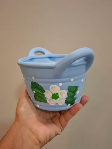 Vaso de cerâmica cesta