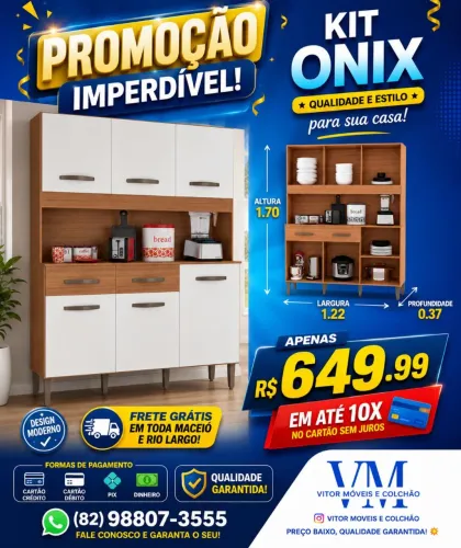 PROMOÇÃO DE ARMÁRIO KIT ONIX