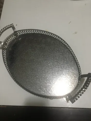 Bandeja de inox oval 