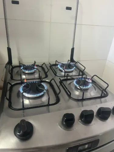 Fogão Inox Cônsul completo 