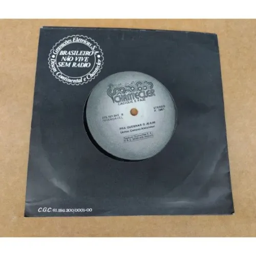 Cacique e Pajé - Compacto Vinil Sertanejo - Filho de Caiapós 1981