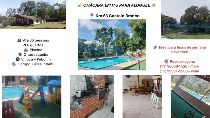 Aluguel de chácara em Itu