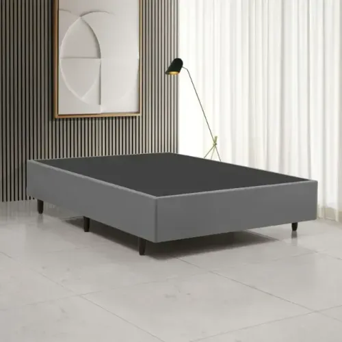 ase Box Para Cama Casal 138x188cm Reforçada  Suede