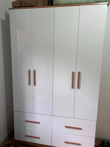 Quarto Infantil Peroba Guti Retrô - Berço (com colchão), Cômoda e Armário