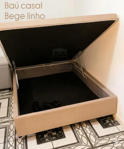 Baú Casal Bege Linho