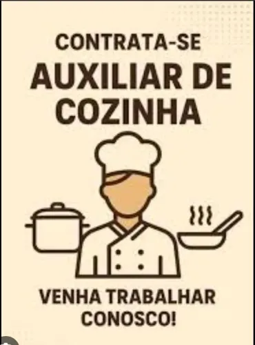 Auxiliar de cozinha para marmitaria