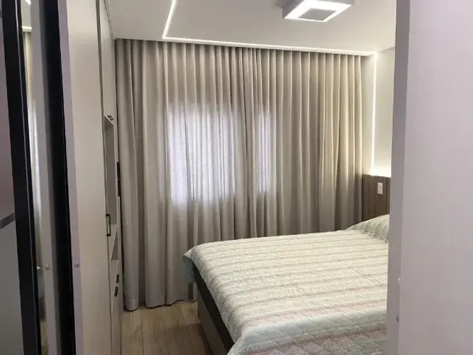 Promoção cortina para sala completa com trilho suiço com prega wave e instalação