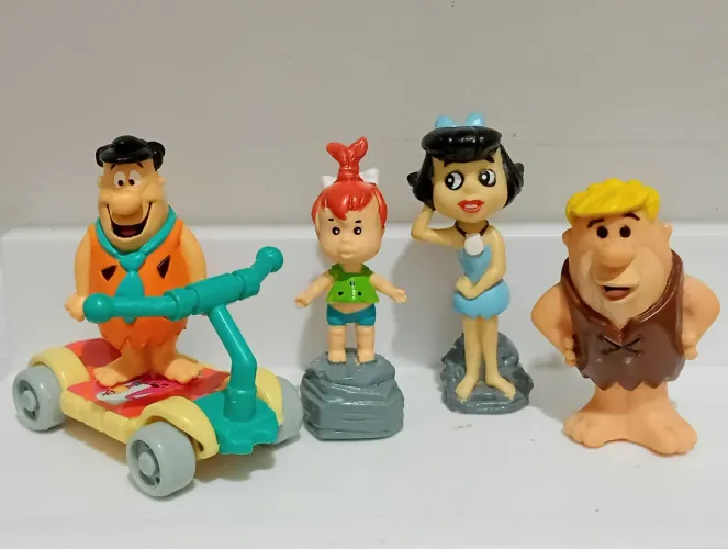 Bonecos Flintstones Fred Barney Pedrita Betty Lote Gulliver Anos 80