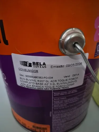Tinta Suvinil Cor Azul (Azaleia Branca)