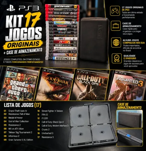 Kit Jogos Originais PS3 (Pra Hoje!!)