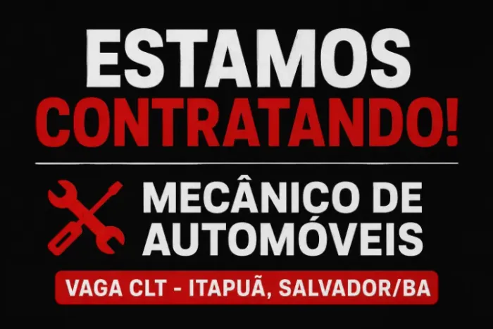 Mecânico de Automóveis - CLT - Itapuã, Salvador