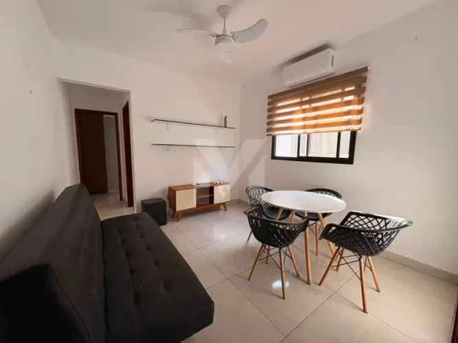 Apartamento mobiliado de 1 dormitório no Canto do Forte, Praia Grande, próximo à praia por