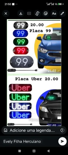 Placa luminosos de LED USB 