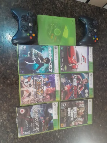 Controle e jogos xbox 360