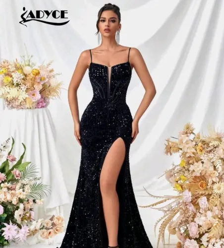 VESTIDO PRETO BRILHANTE DE FESTA - USADO UMA ÚNICA VEZ!