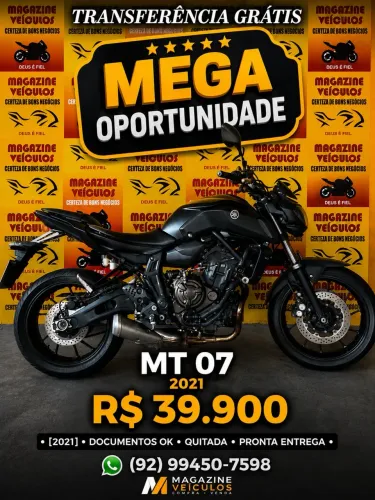Linda Mt07 com apenas 39 mil km rodados
