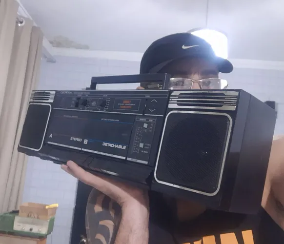 Rádio toca fita antigo JAPONÊS CROWN JAPAN RELIQUIA GRANDE FUNCIONANDO anos 80