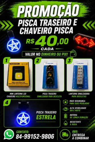 Sinalizadores para bike