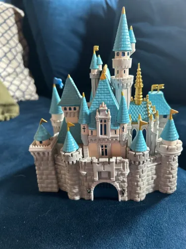 castelos Disney  pequeno decorativo  azul claro 