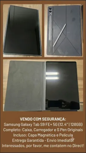Vendo Tablet Samsung Galaxy Tab S9 FE+ Modelo Plus 5G (12,4" 128GB) - Completo