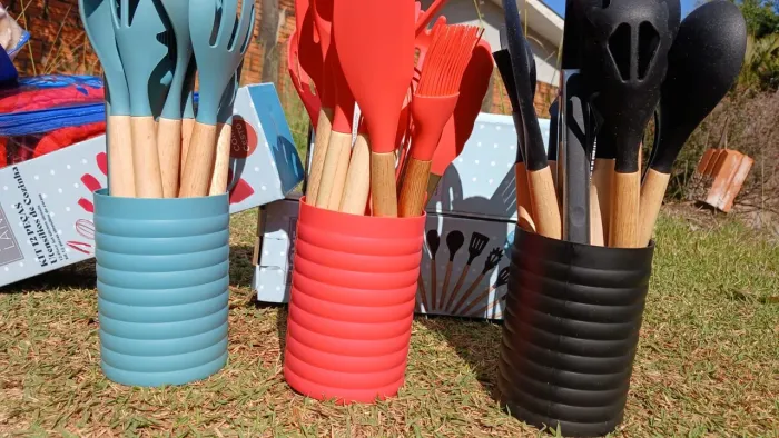 Jogo de 12 peças talheres de silicone