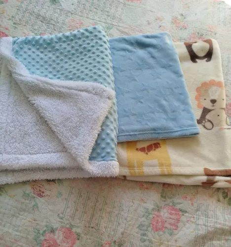 Kit mantas bebê menino