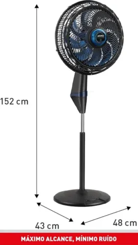 Ventilador de Coluna Arno X-TREME 9 40cm VE9C, 160W, 220V
