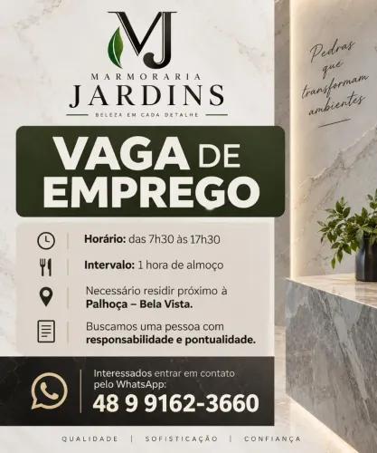 Ajudante de marmorista ou profissional 