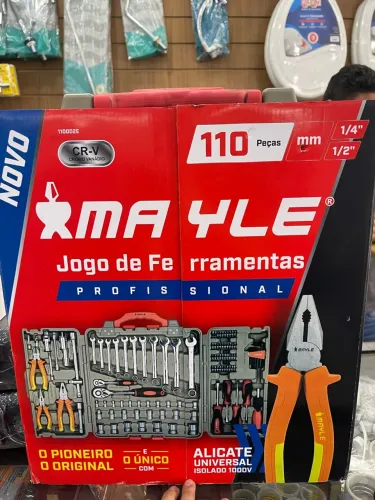 Maleta de Ferramentas Profissional MAYLE 110 Peças - Nova