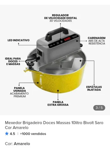 Masseira de salgados Saro 10 litros