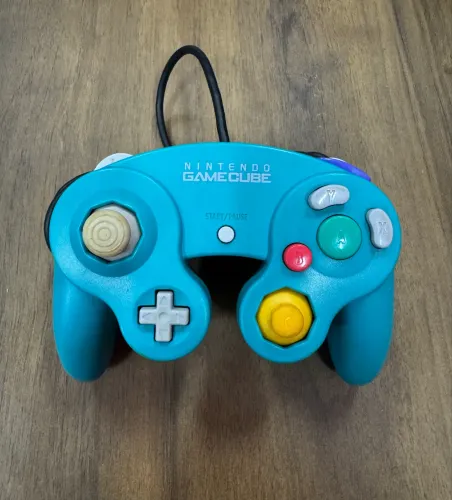 Controle game cube original Esmerald blue