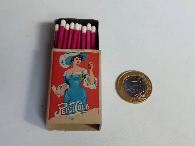 Caixa de Fósforos Pepsi Cola Anos 1970