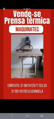 Prensa Térmica Maquinatec em ótimo estado