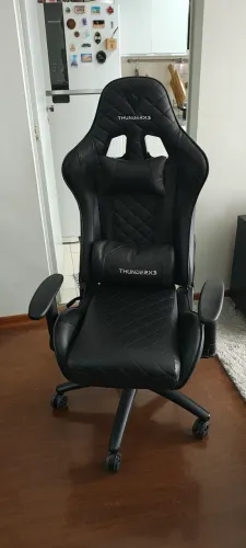 Cadeira Gamer Preta TGC12 Preta ThunderX3