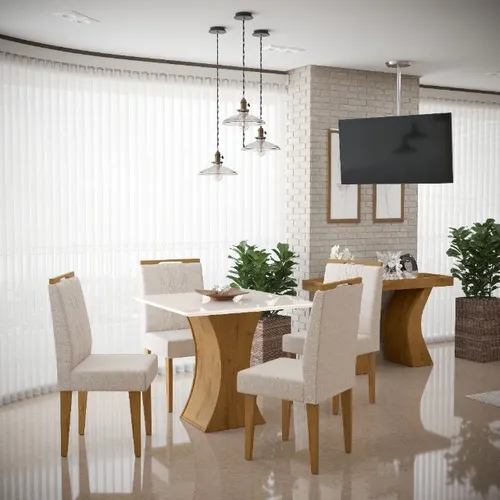Mesa de Jantar Luna 4 Lugares !! Entrega Grátis !