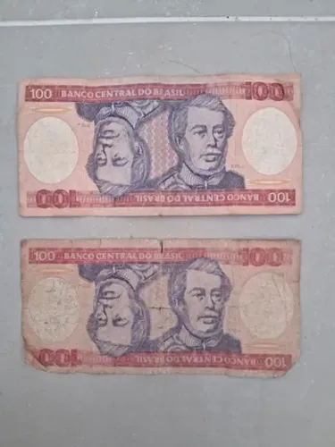 2 Notas De 100 Cruzeiros Usada