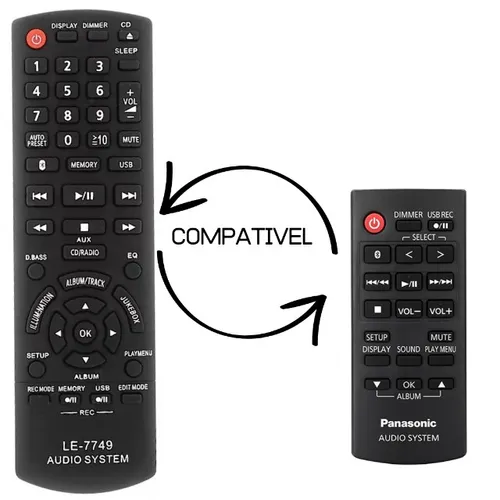 controle para som panasonic 1° linha com entrega em recife e regiao
