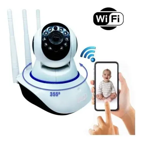 Câmera wi-fi babá eletrônica com sensor de movimento e visão noturna