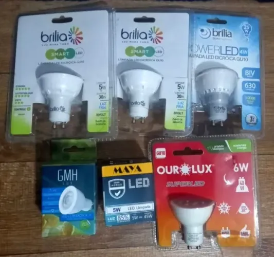 Lote 6 Lâmpadas Dicroica Bivolt