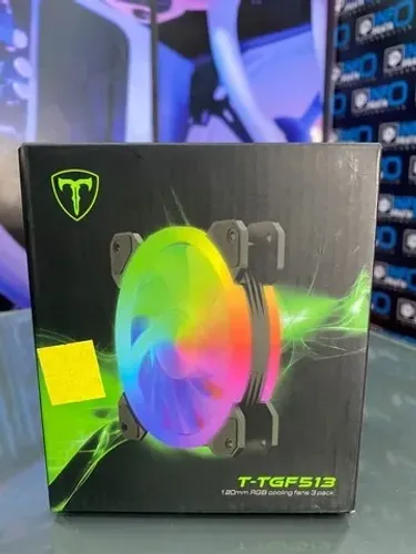 Kit Com 3 Fans T-dagger Preto Rgb 120mm