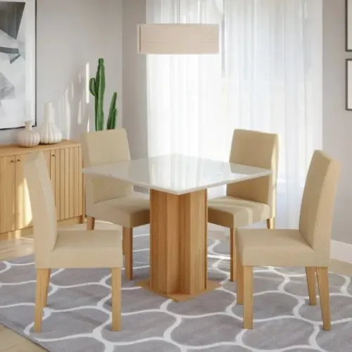 Mesa de Jantar Sophia 4 Cadeiras Grace. produto Novo. Pronta Entrega.