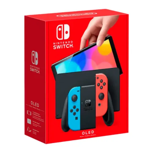 Nintendo Switch Oled modelo Neon D3SBLOQUE4DO com cartão 128 com vários jogos instal