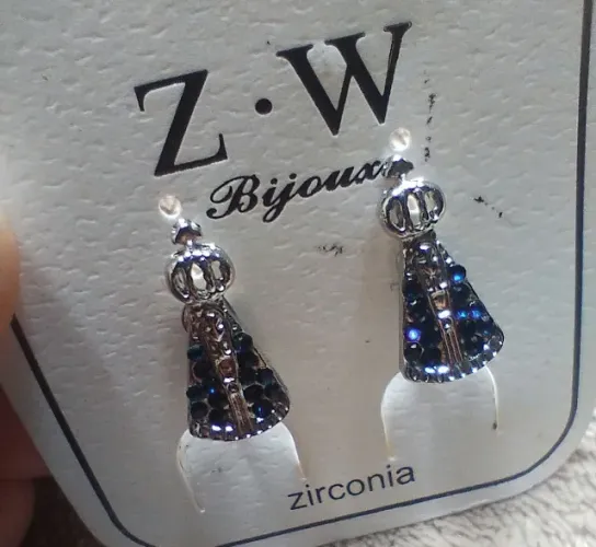 Brinco N. Sra. Aparecida, zircônia de pressão