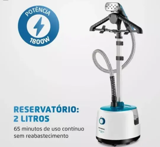 Passadeira A Vapor Vip Care Vp-07 2l 1800w Branco E Azul Mondial 110v