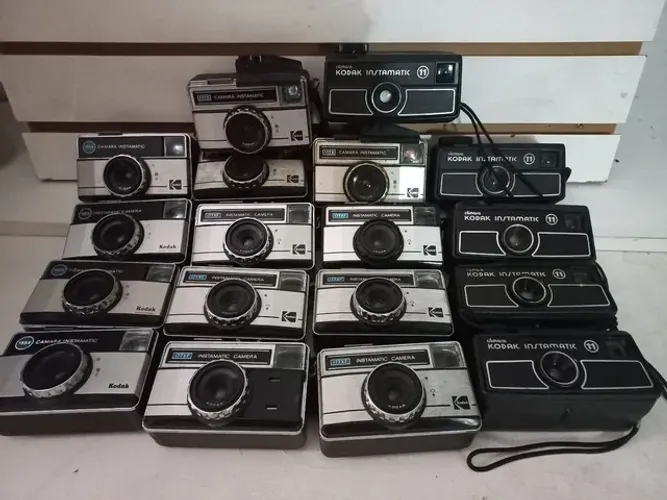 18 peças câmeras kodak fotográfica stamatic antigas 