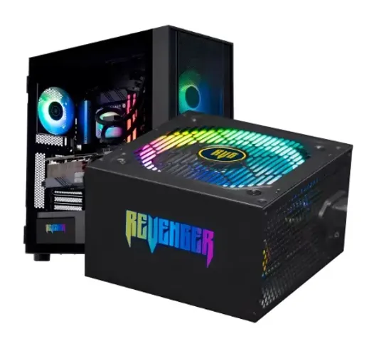 Fonte Alimentação Gamer 550w Rgb Knup FO-MAX01RGB Bivolt 80Plus Bronze