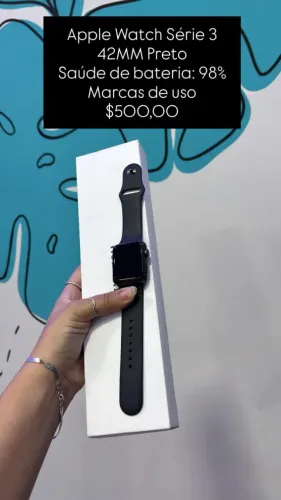 Apple Watch Series 3 / 42mm / Saúde de bateria 98% / Marcas de uso / C Garantia R$ 500,00